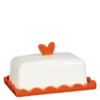 Botervloot hart rood - l15,5xb10,5xh9cm