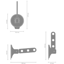 Brabantia kledinghaak inklapbaar zwart 3 hangers