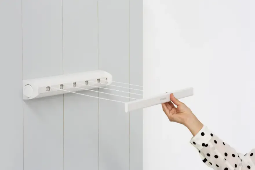 Brabantia waslijn uittrekbaar wit 22 m