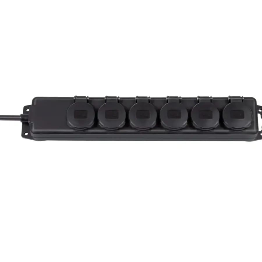Brennenstuhl Contactdoos met Deksel IP44 6-voudig 2 Meter Hot