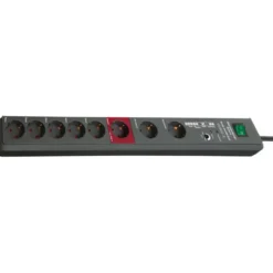 Brennenstuhl Secure-Tec 19.500 A stekkerdoos 8-voudig 3 meter snoer New