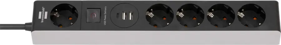 Brennenstuhl stekkerdoos 5-voudig met 2 USB-A en 1 USB-C poort Online
