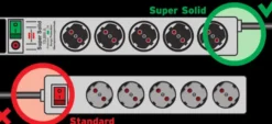 Brennenstuhl Super-Solid-Line stekkerdoos 8-voudig met schakelaar zilver 2,5 meter snoer Best