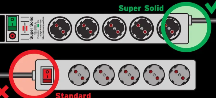 Brennenstuhl Super-Solid-Line stekkerdoos 8-voudig met schakelaar zilver 2,5 meter snoer Best