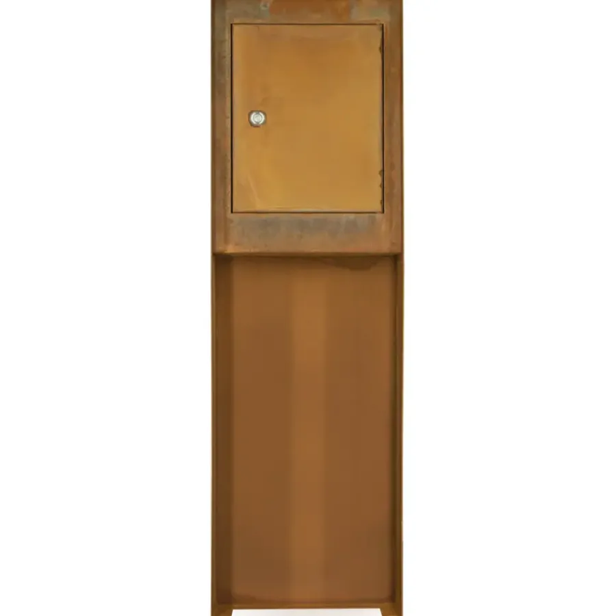 Geen Brievenbus design staand cortenstaal 115 x 37 x 37 cm Discount