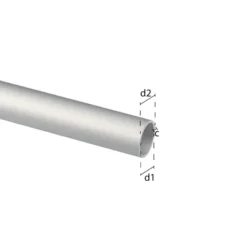 Geen Buis rond aluminium mat 8x1000x1mm Hot