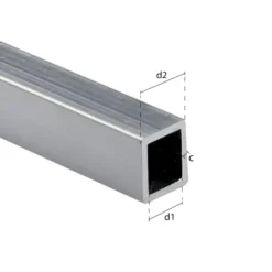 Geen Buis vierkant aluminium brut 20x20x2000x1mm Online