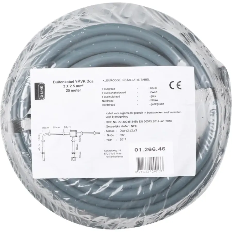 Geen Buitenkabel YMVK 3x2,5 mm² 25 Meter Online