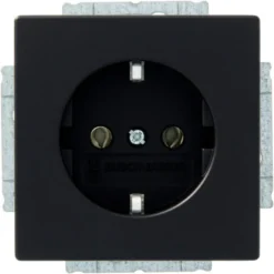 Busch-Jaeger Future Linear Enkel Geaard Stopcontact Zwart Outlet