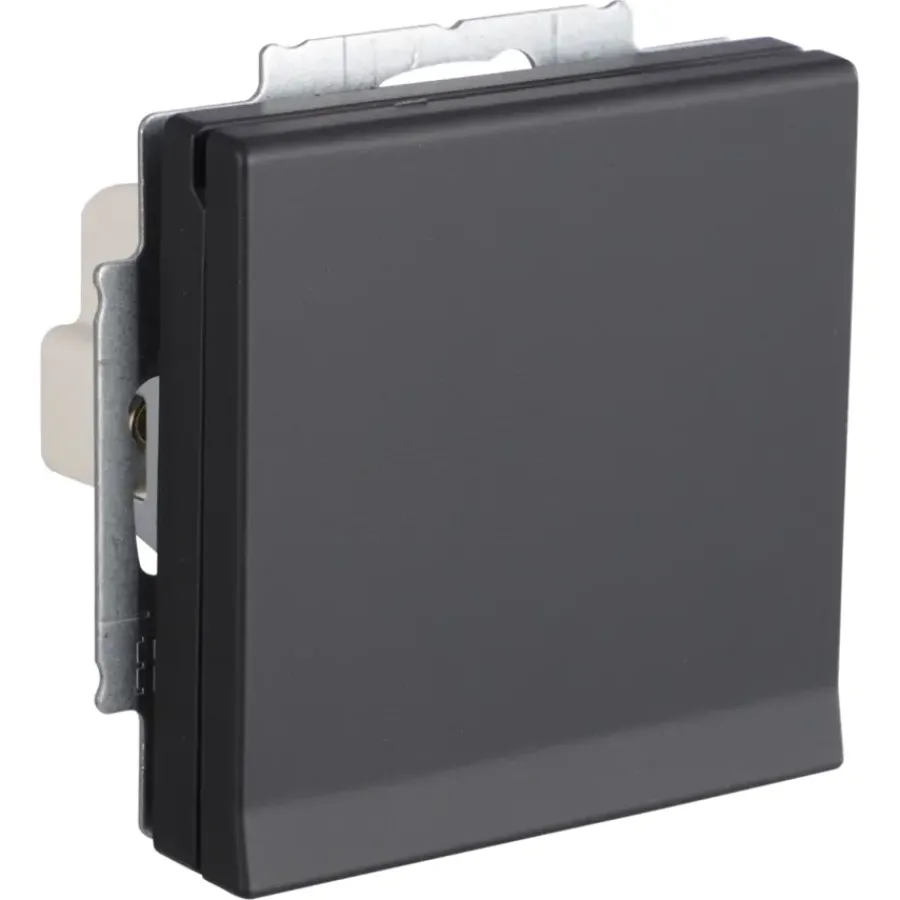 Busch-Jaeger Future Linear enkel geaard stopcontact met klepje zwart Outlet
