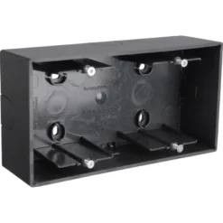 Busch-Jaeger Future Linear opbouwraam 2-voudig zwart Outlet