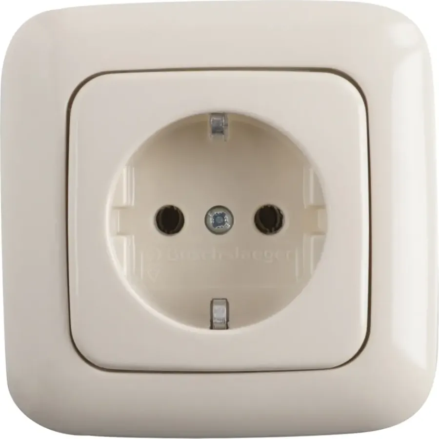 Busch-Jaeger Reflex SI Enkel Geaard Stopcontact Crème Outlet
