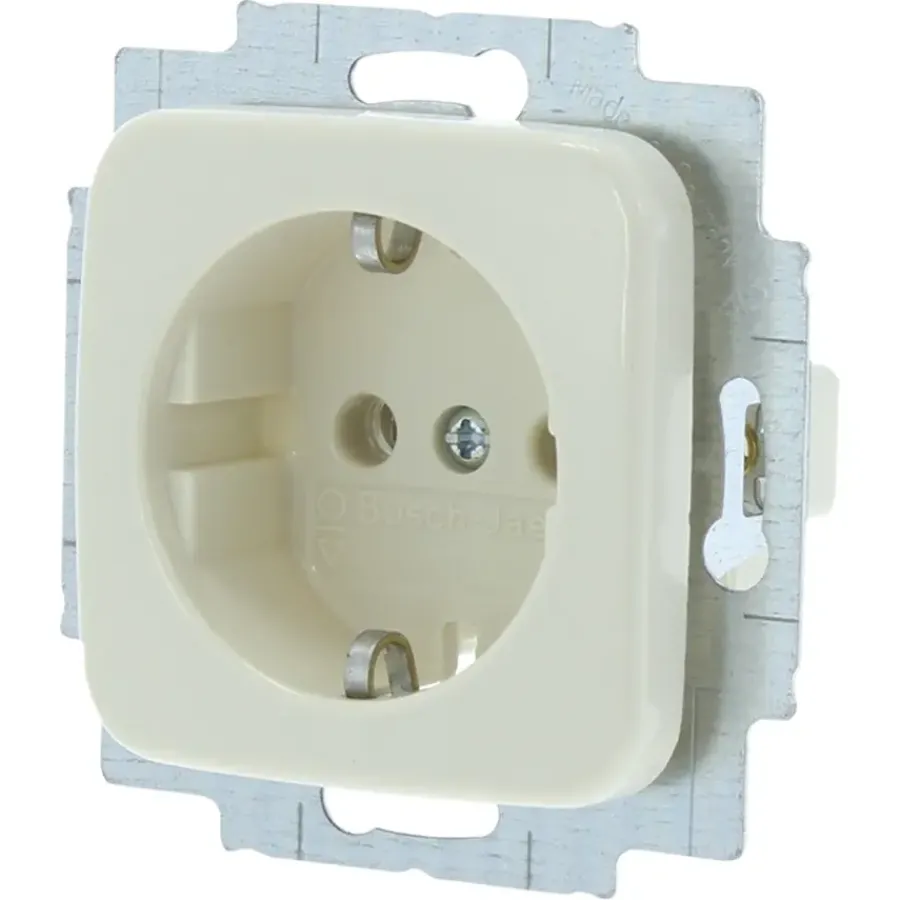 Busch-Jaeger Reflex SI Enkel Geaard Stopcontact Crème Outlet