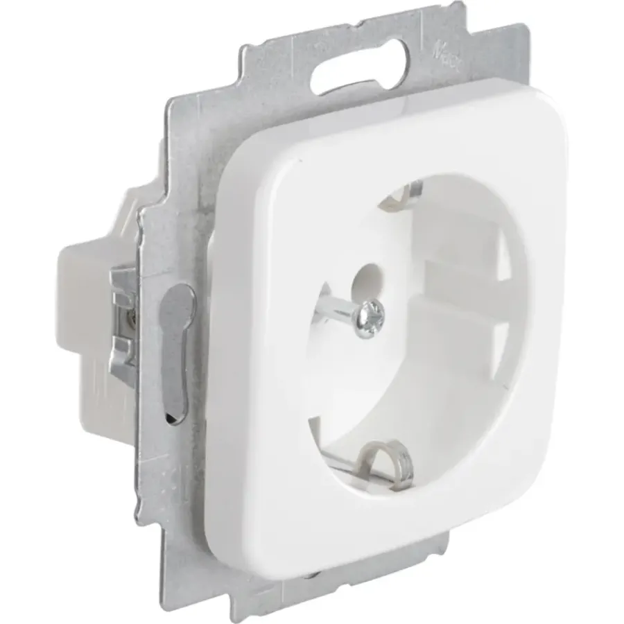 Busch-Jaeger Reflex SI Enkel Geaard Stopcontact Wit Sale