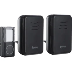 Byron DBY-22354 Draadloze deurbel Complete set 150m Zwart Outlet
