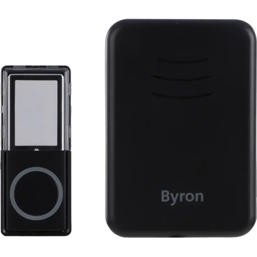 Byron DBY-22352 Draadloze deurbelset plugin 150m Zwart Clearance