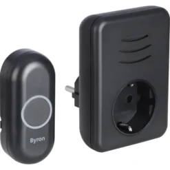 Byron DBY-22353 Draadloze deurbelset plugin met stopcontact 150m zwart Clearance