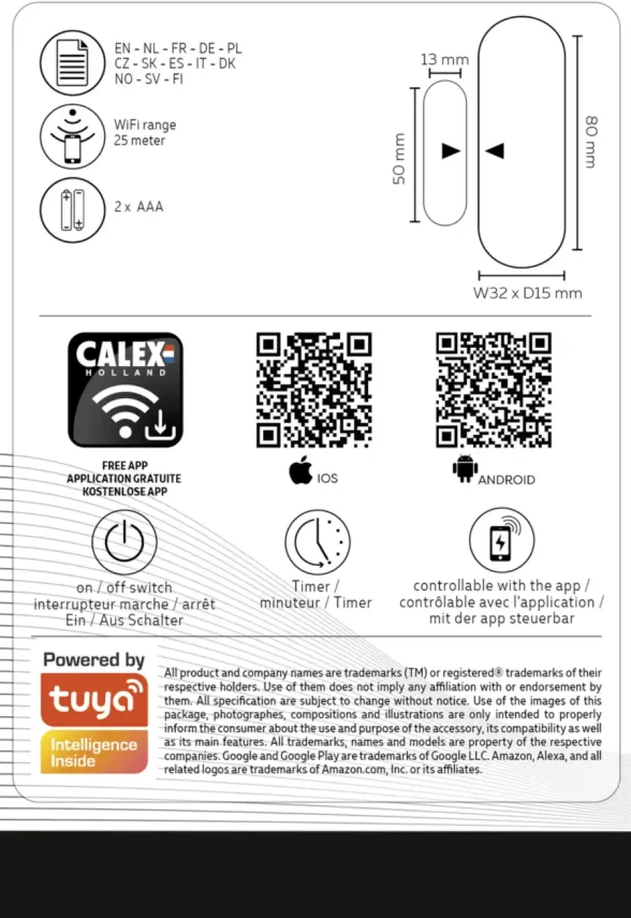 CALEX Smart Deur/Raam Sensor
