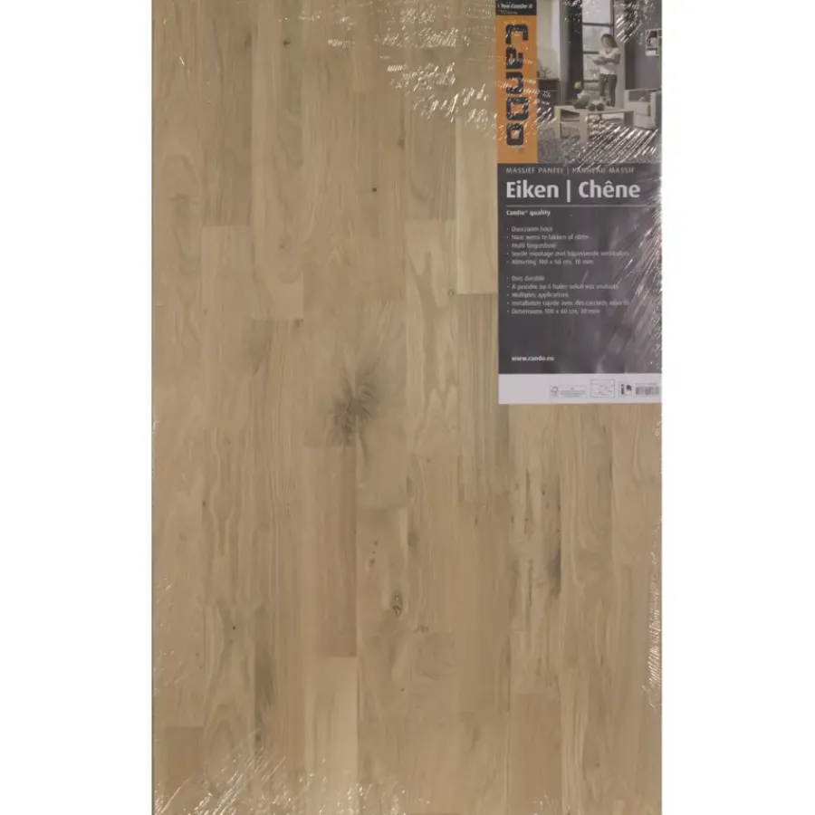 CanDo massief timmerpaneel eiken 100x60 cm 18 mm Discount