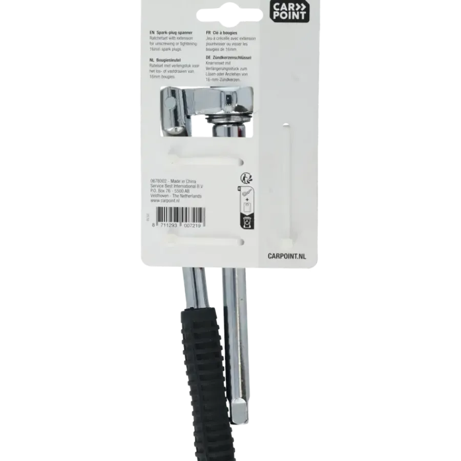 Carpoint bougiesleutel met ratel 16mm Best