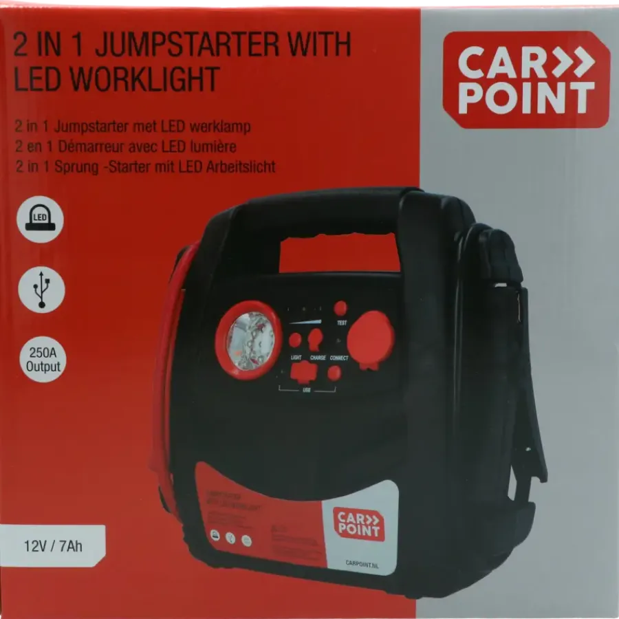 Carpoint Jumpstarter 12V/7AH 2in1 LED Discount