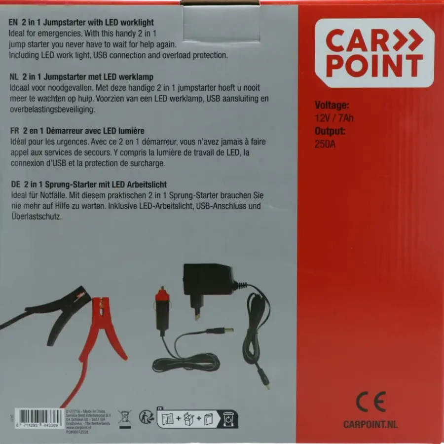 Carpoint Jumpstarter 12V/7AH 2in1 LED Discount