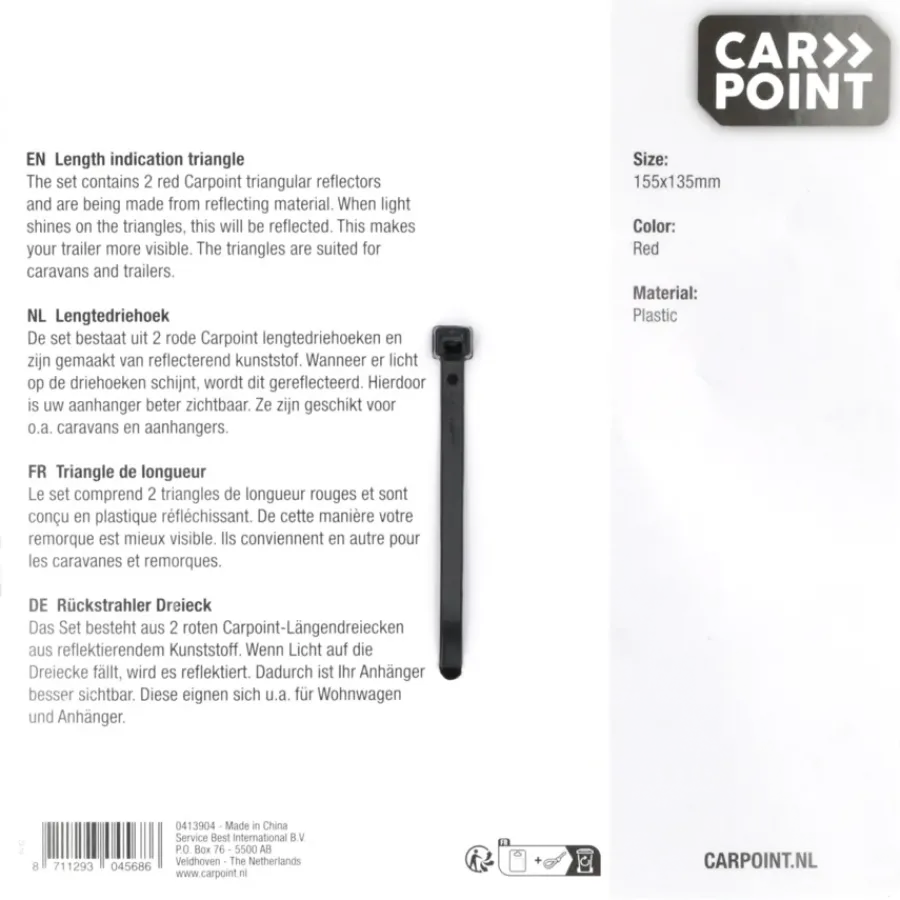 Carpoint Lengtedriehoeken 2 Stuks Clearance
