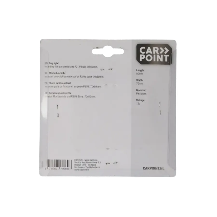 Carpoint Mistachterlicht 70x80mm 12V e4-47333 Hot