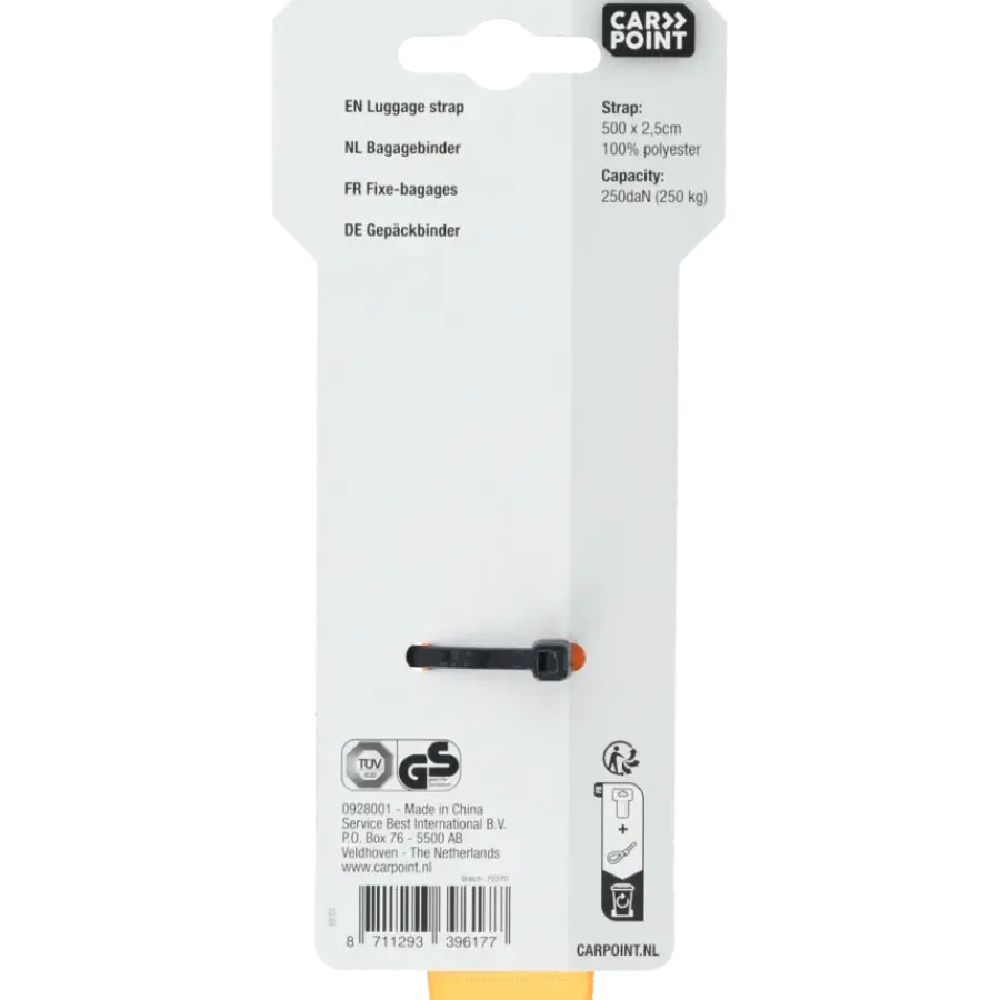 Carpoint Spanband met Klem 5m x 25mm New