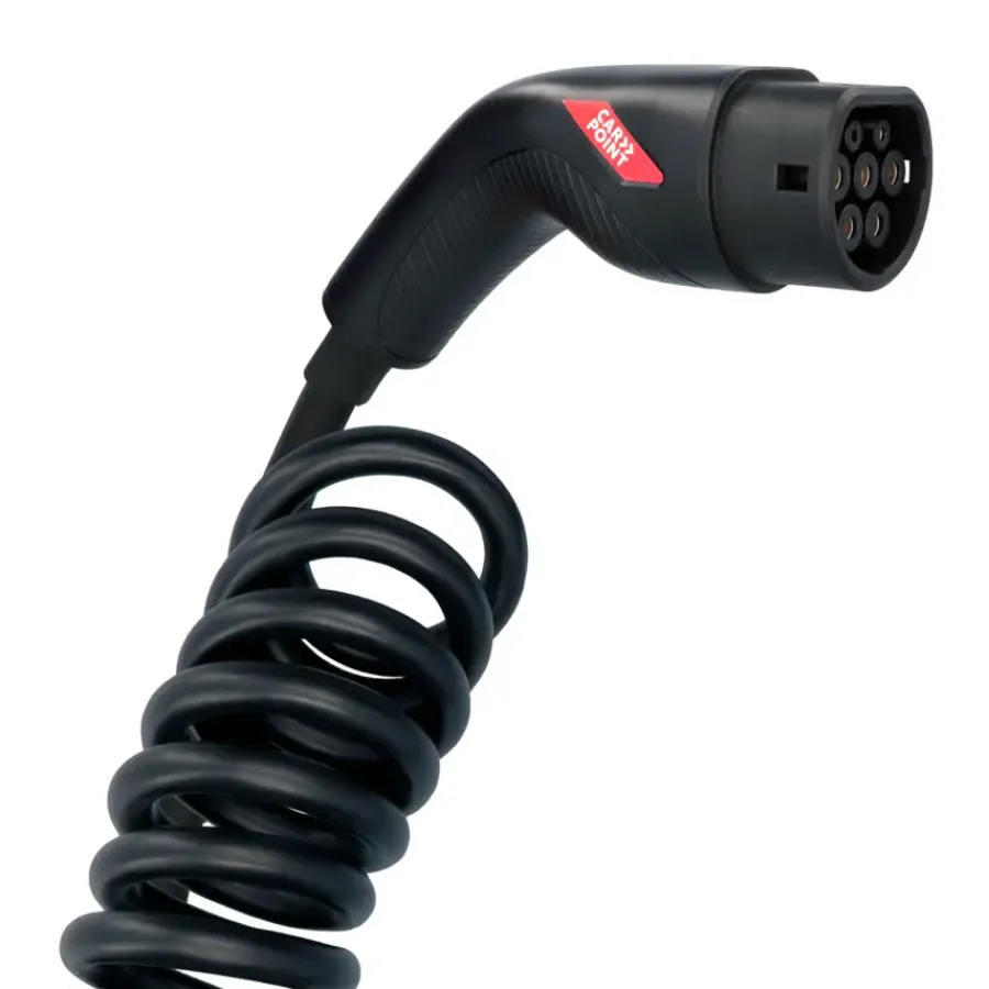 Carpoint spiraal laadkabel elektrische auto type 2 - 2 16a 3phase 6 meter New