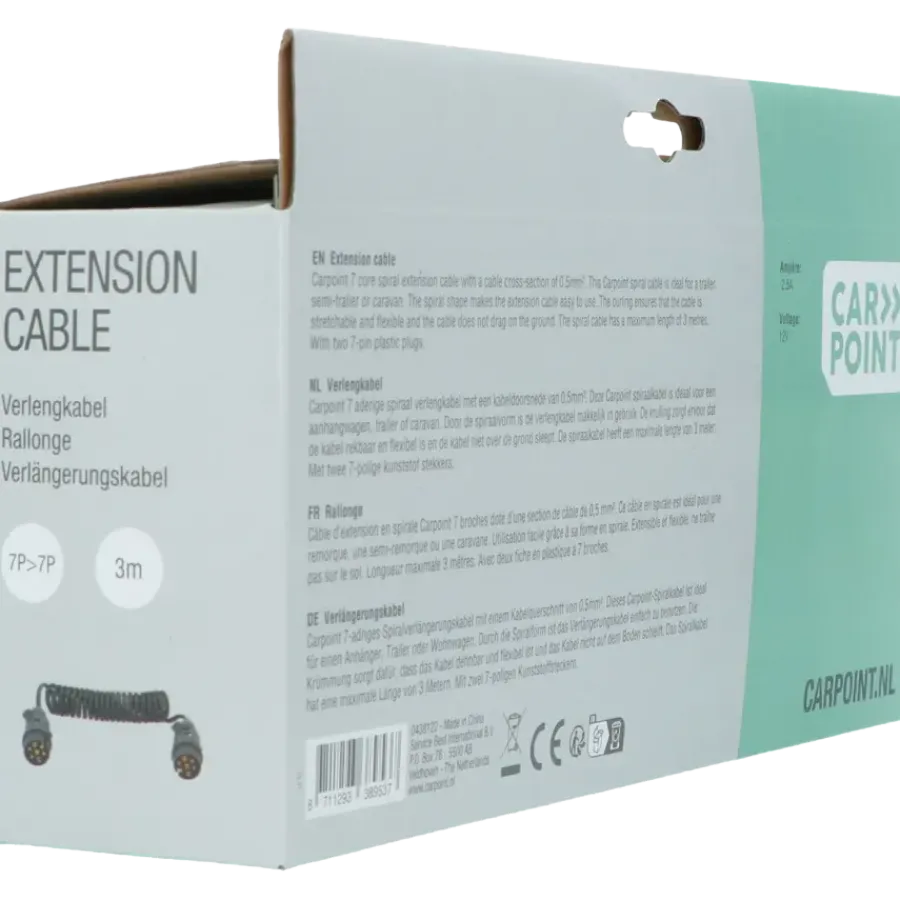 Carpoint spiraal trailer verlengkabel 7p - 7p stekker/stekker Sale