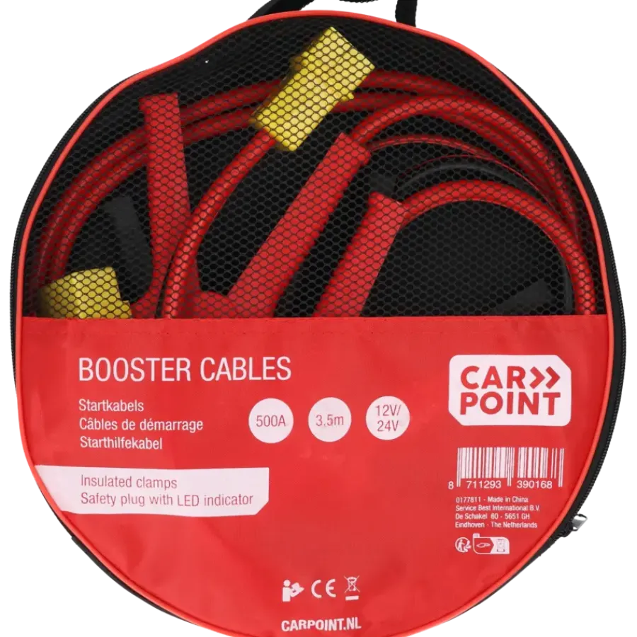 Carpoint startkabel 500A met gele veiligheidsplug met polariteitsaanduiding Online
