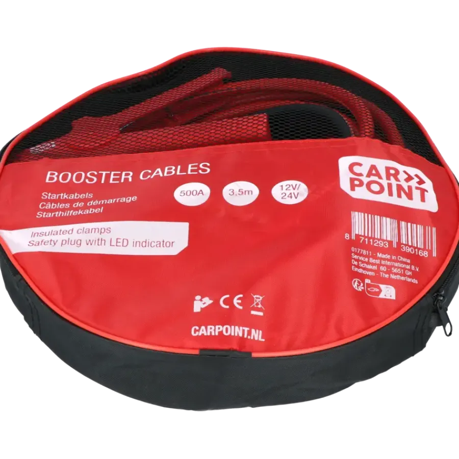 Carpoint startkabel 500A met gele veiligheidsplug met polariteitsaanduiding Online