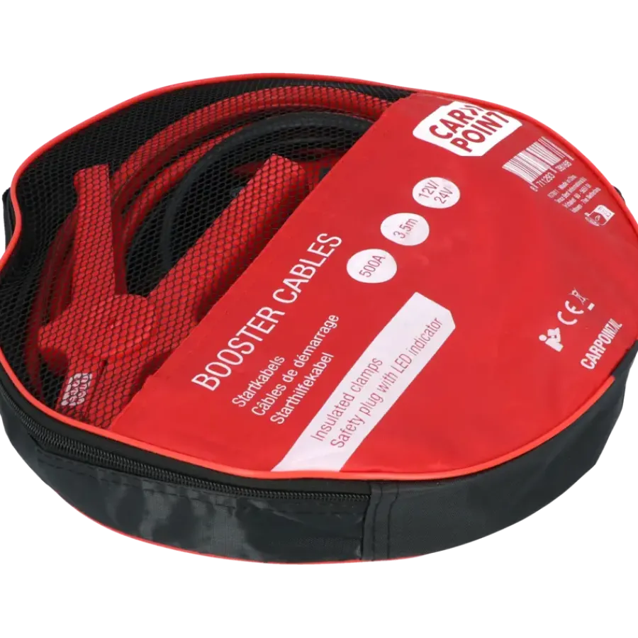 Carpoint startkabel 500A met gele veiligheidsplug met polariteitsaanduiding Online