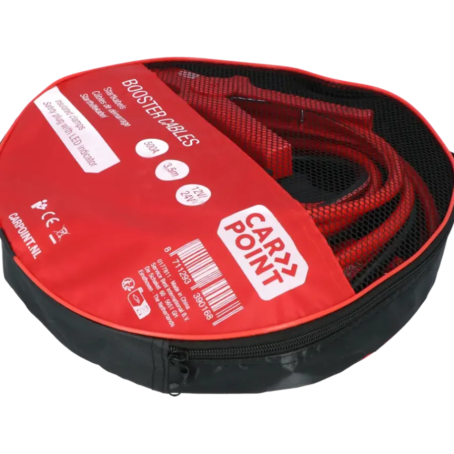 Carpoint startkabel 500A met gele veiligheidsplug met polariteitsaanduiding Online