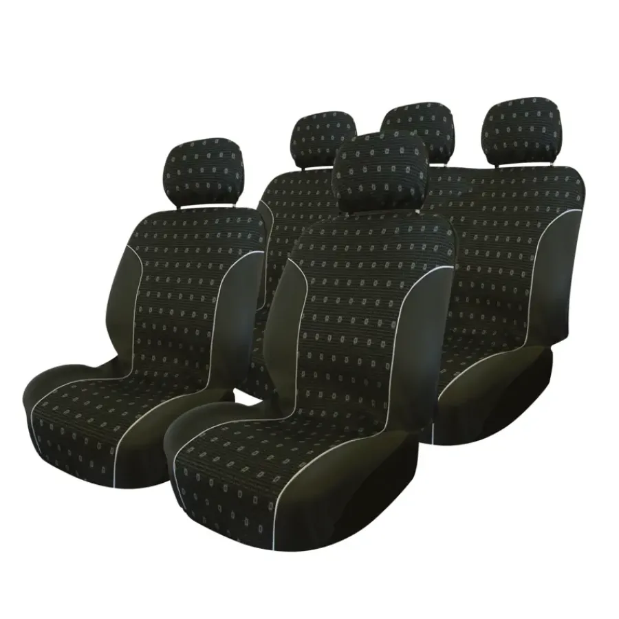 Carpoint Stoelhoesset Charcoal 9 Delig Zwart Discount