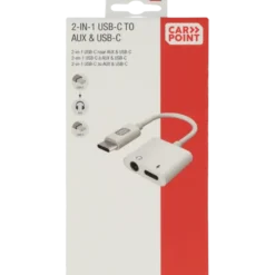 Carpoint USB-C adapter 2 in 1