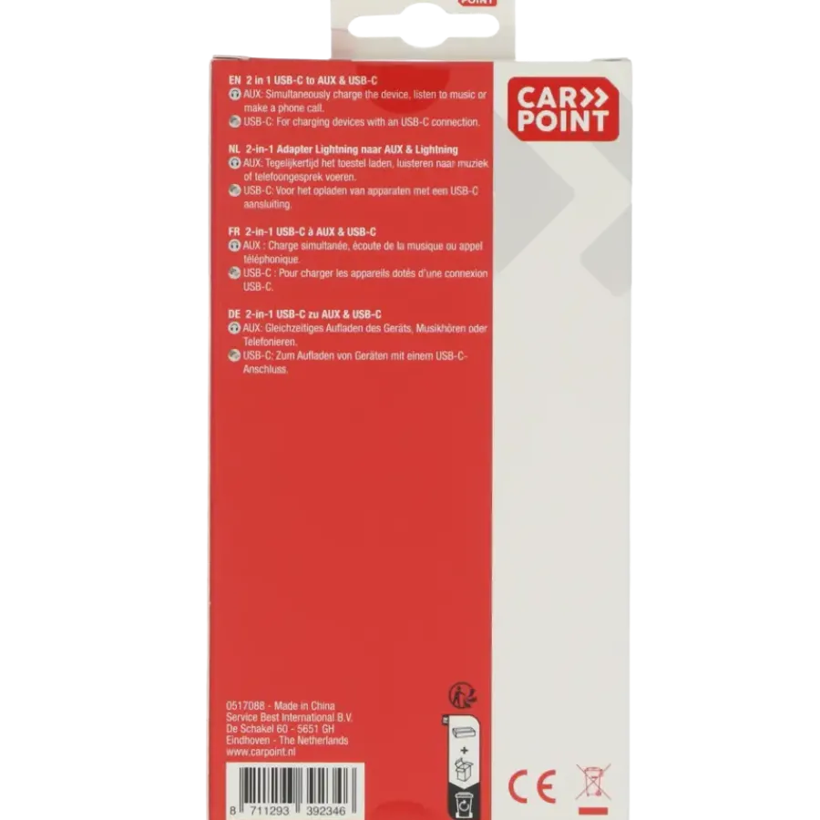 Carpoint USB-C adapter 2 in 1
