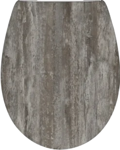 Cedo Icebrown WC-bril duroplast ovale houtlook bruin
