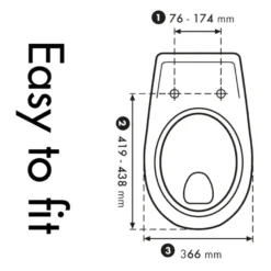 Cedo Icebrown WC-bril duroplast ovale houtlook bruin