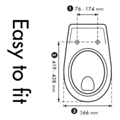 Cedo Loft WC-bril duroplast wit ovaal