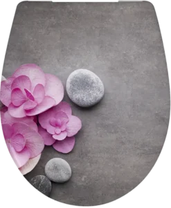 Cedo Orchid & Stones WC-bril duroplast wit ovaal