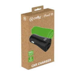Celly autolader adapter Planet voor USB-A + USB-C Hot