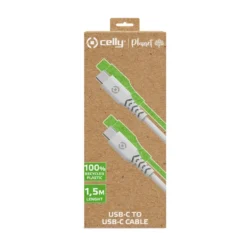 Celly Planet USB-C > USB-C kabel wit 1,5 meter New