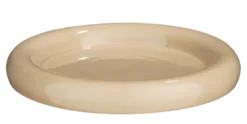 Decoratie bord beige - h4,5xd32cm
