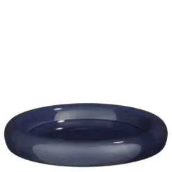 Decoratie bord donker blauw - h4,5xd26cm