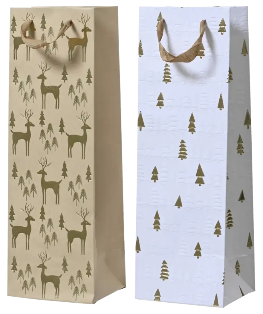 Decoris giftbag papier diverse kerst patronen