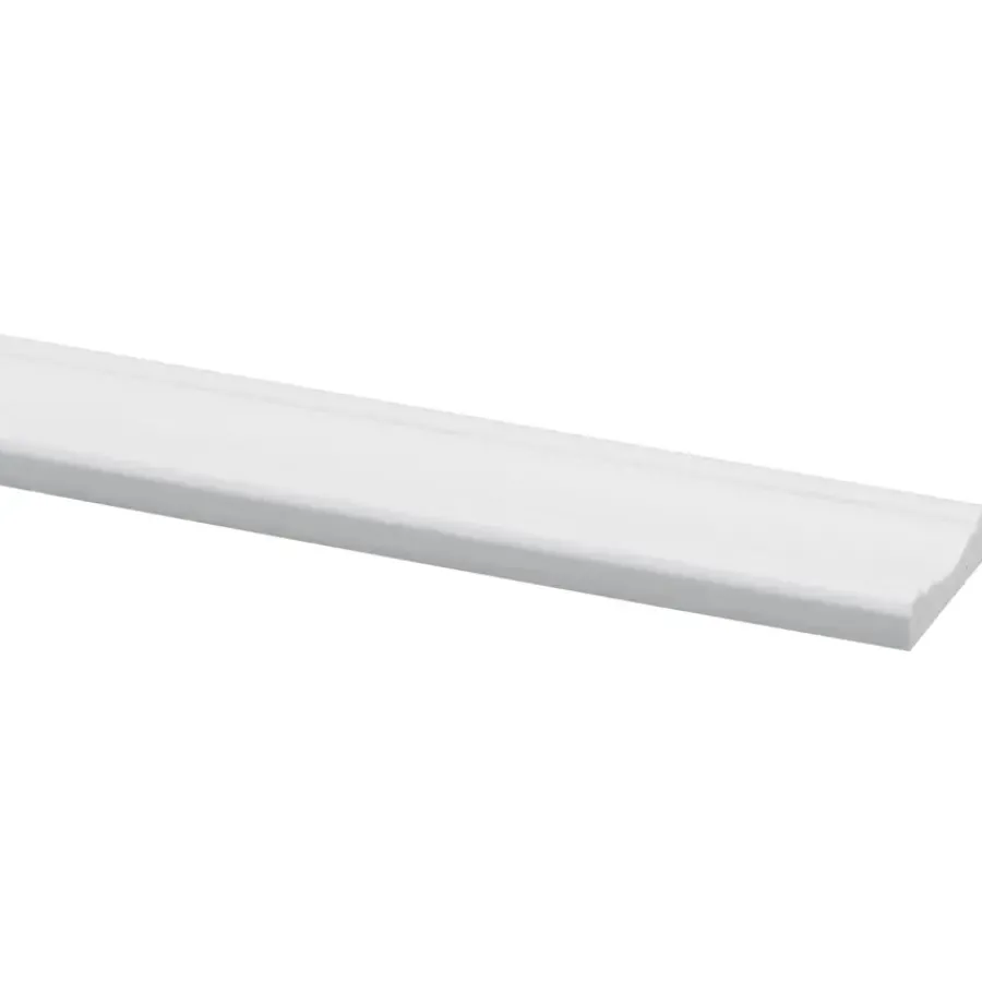 Geen Decorlijst grenen wit gegrond 8x34 mm 270 cm Outlet