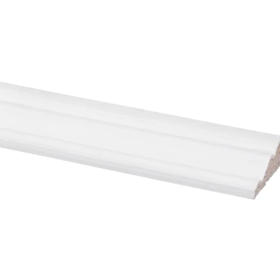 Geen Decorlijst grenen 12x32 mm wit gegrond lengte 270 cm Clearance
