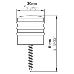 Siro Deurstopper Ton mat nikkel / PVC 28 mm Sale